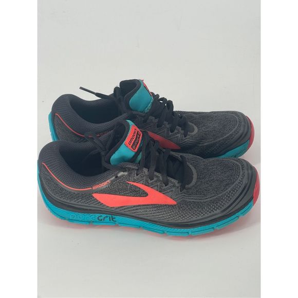 Brooks Sneakers Pure Grit 6 Women Size 7.5 Gray Pink Blue‎ Run Hike - Picture 5 of 14